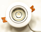 Round LED thin 48 volt DC recessed ceiling Light - used with or without dimmers